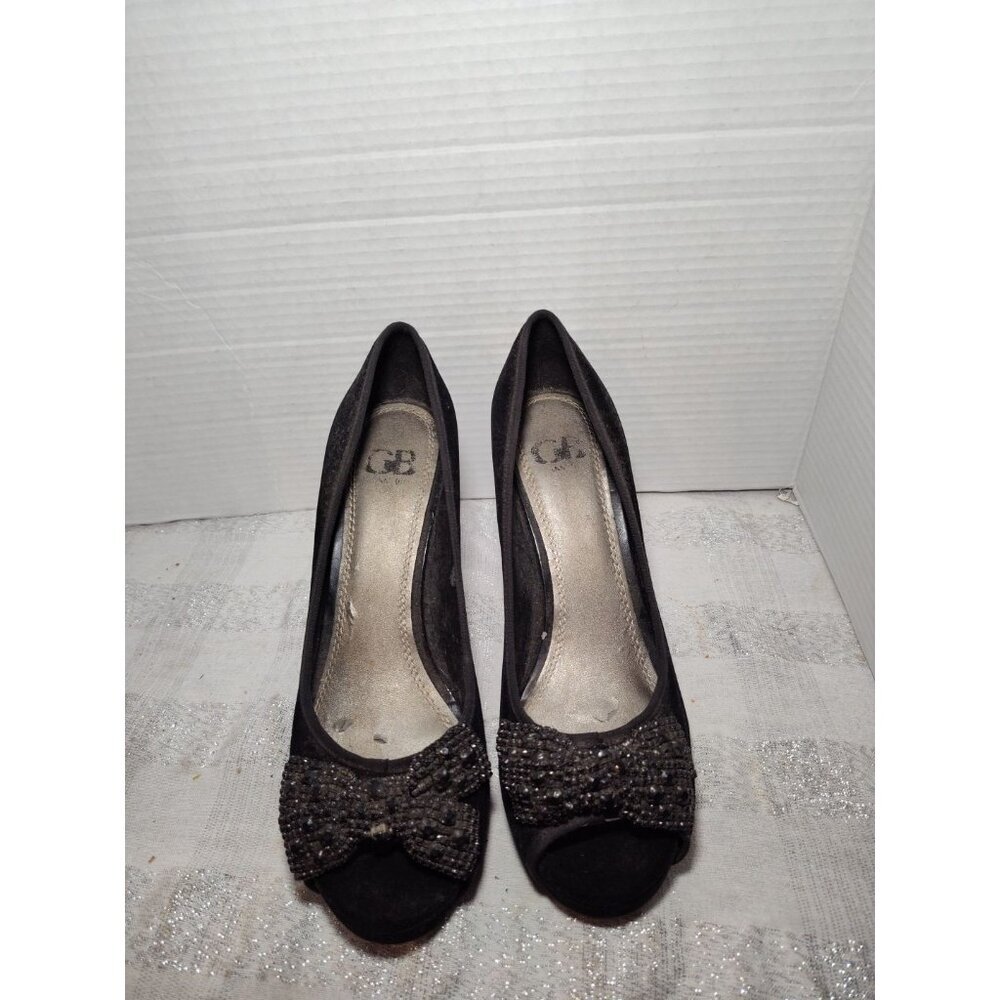 Gianni Bini Black Suede Platform Pumps 9.5M‎ Pre-owned